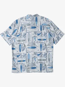 Quiksilver Shirts & Polos|Waterman Long Boards Woven Shirt White Longboards