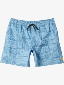 Quiksilver Elastic Waist|Waterman Longboard Volley 17" Elastic Waist Shorts Dusk Blue Longboard