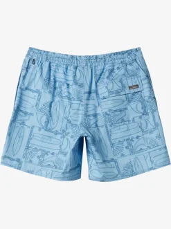 Quiksilver Elastic Waist|Waterman Longboard Volley 17" Elastic Waist Shorts Dusk Blue Longboard