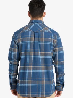 Quiksilver Shirts & Polos|Waterman Lower Ridge Flannel Long Sleeve Top Ensign Blue Lower Ridge