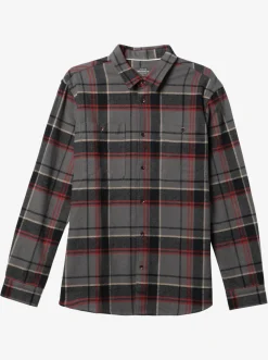 Quiksilver Shirts & Polos|Waterman Lower Ridge Flannel Long Sleeve Top Granite Grey Lower Ridge