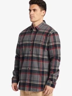 Quiksilver Shirts & Polos|Waterman Lower Ridge Flannel Long Sleeve Top Granite Grey Lower Ridge