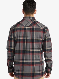 Quiksilver Shirts & Polos|Waterman Lower Ridge Flannel Long Sleeve Top Granite Grey Lower Ridge