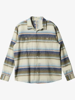 Quiksilver Shirts & Polos|Waterman Lowest Tide Flannel Long Sleeve Shirt Dusk Blue Lowest Tide
