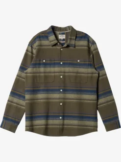 Quiksilver Shirts & Polos|Waterman Lowest Tide Flannel Long Sleeve Top Dusty Olive Lowest Tide