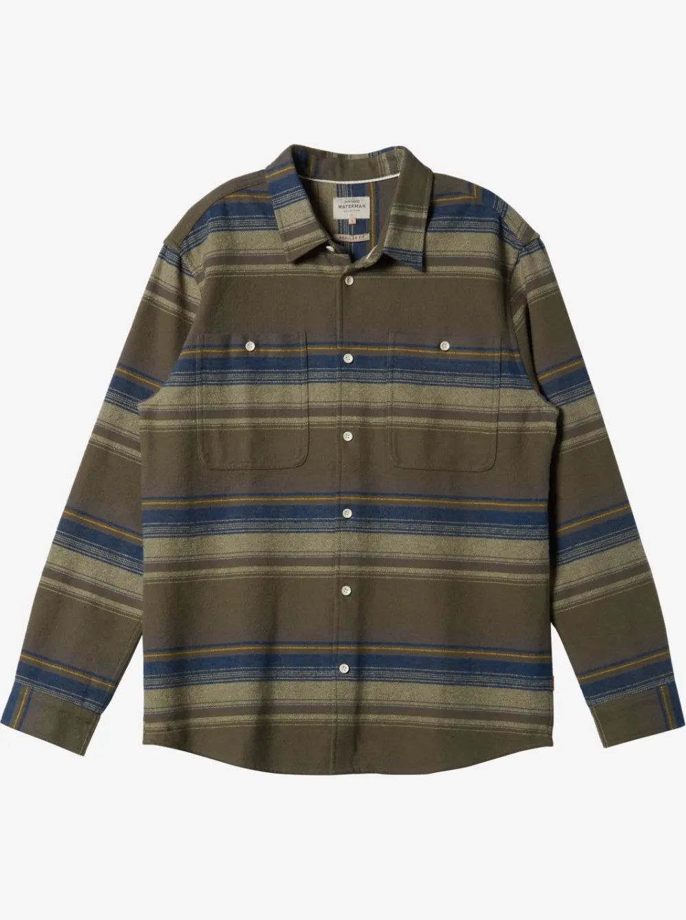 Quiksilver Shirts & Polos|Waterman Lowest Tide Flannel Long Sleeve Top Dusty Olive Lowest Tide