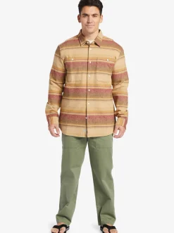 Quiksilver Shirts & Polos|Waterman Lowest Tide Flannel Long Sleeve Top Inscense Lowest Tide