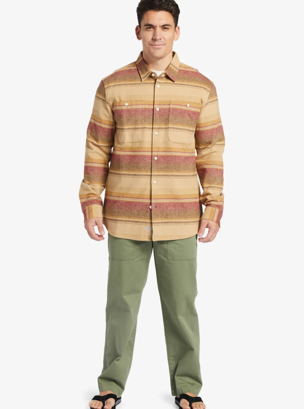 Quiksilver Shirts & Polos|Waterman Lowest Tide Flannel Long Sleeve Top Inscense Lowest Tide