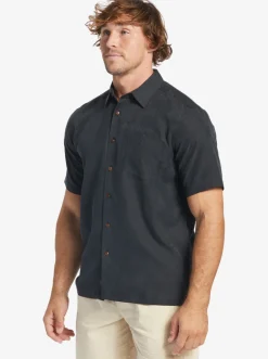 Quiksilver Shirts & Polos|Waterman Manele Bay Short Sleeve Shirt Black