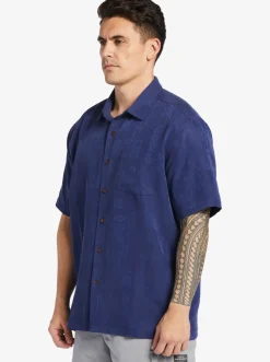Quiksilver Shirts & Polos|Waterman Manele Bay Short Sleeve Shirt Medieval Blue