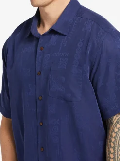 Quiksilver Shirts & Polos|Waterman Manele Bay Short Sleeve Shirt Medieval Blue