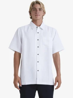 Quiksilver Shirts & Polos|Waterman Manele Bay Short Sleeve Shirt White