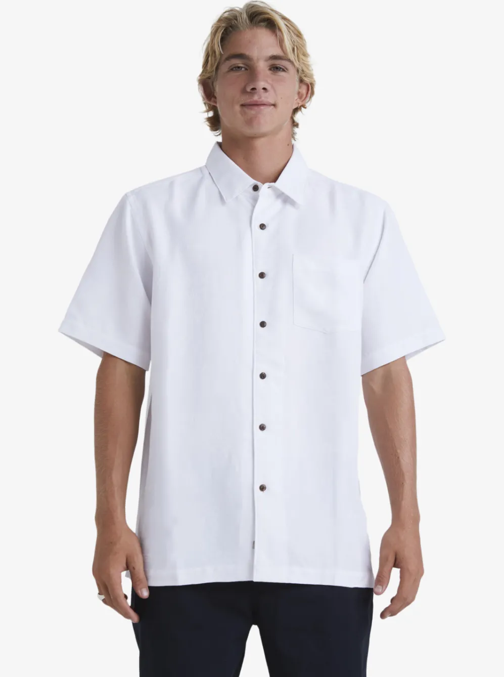 Quiksilver Shirts & Polos|Waterman Manele Bay Short Sleeve Shirt White