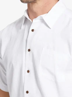 Quiksilver Shirts & Polos|Waterman Manele Bay Short Sleeve Shirt White