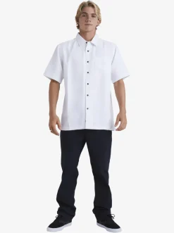 Quiksilver Shirts & Polos|Waterman Manele Bay Short Sleeve Shirt White