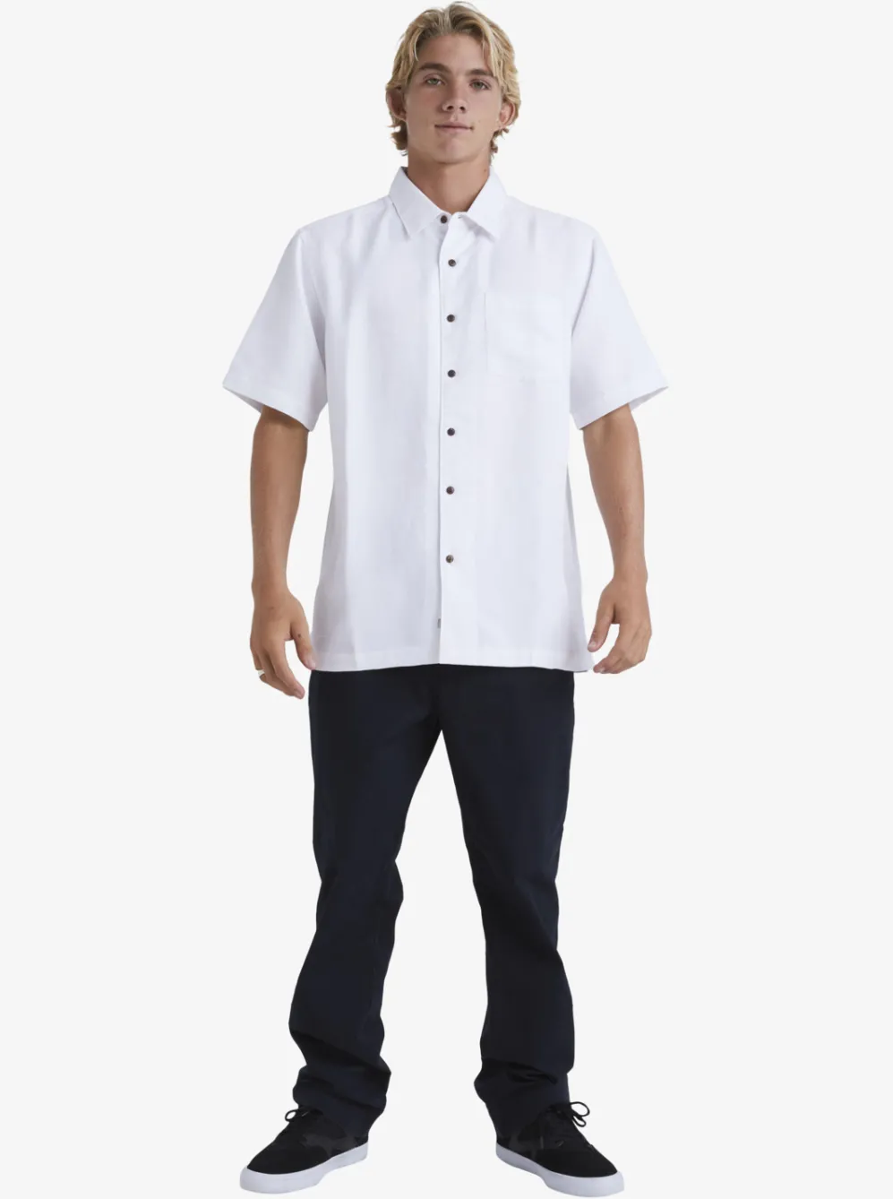 Quiksilver Shirts & Polos|Waterman Manele Bay Short Sleeve Shirt White