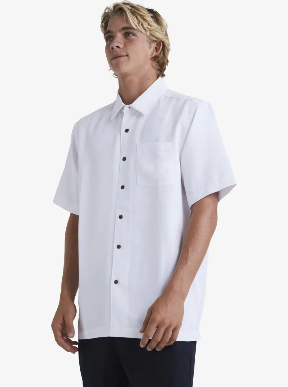 Quiksilver Shirts & Polos|Waterman Manele Bay Short Sleeve Shirt White