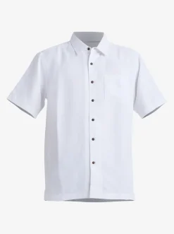 Quiksilver Shirts & Polos|Waterman Manele Bay Short Sleeve Shirt White