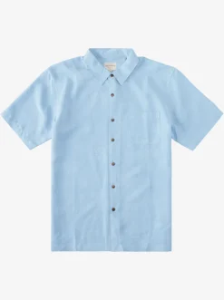 Quiksilver Shirts & Polos|Waterman Manele Bay Short Sleeve Shirt Dusk Blue