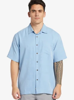 Quiksilver Shirts & Polos|Waterman Manele Bay Short Sleeve Shirt Dusk Blue