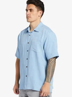 Quiksilver Shirts & Polos|Waterman Manele Bay Short Sleeve Shirt Dusk Blue