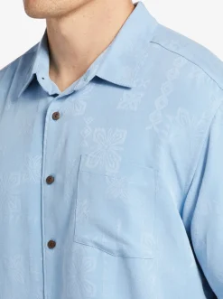 Quiksilver Shirts & Polos|Waterman Manele Bay Short Sleeve Shirt Dusk Blue