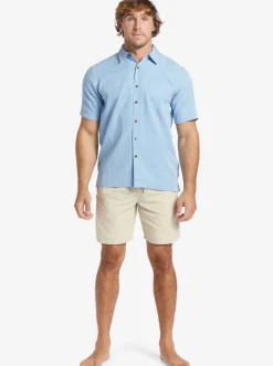 Quiksilver Shirts & Polos|Waterman Manele Bay Short Sleeve Shirt Dusk Blue