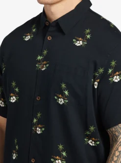 Quiksilver Shirts & Polos|Waterman Micronesia Woven Shirt Micronesia Dusk Black