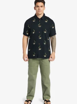 Quiksilver Shirts & Polos|Waterman Micronesia Woven Shirt Micronesia Dusk Black