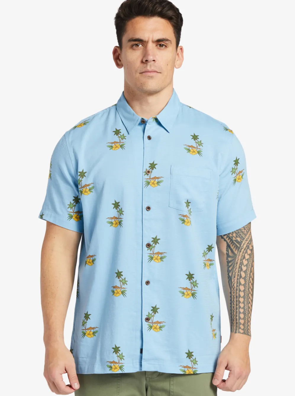 Quiksilver Shirts & Polos|Waterman Micronesia Woven Shirt Micronesia Dusk Blue