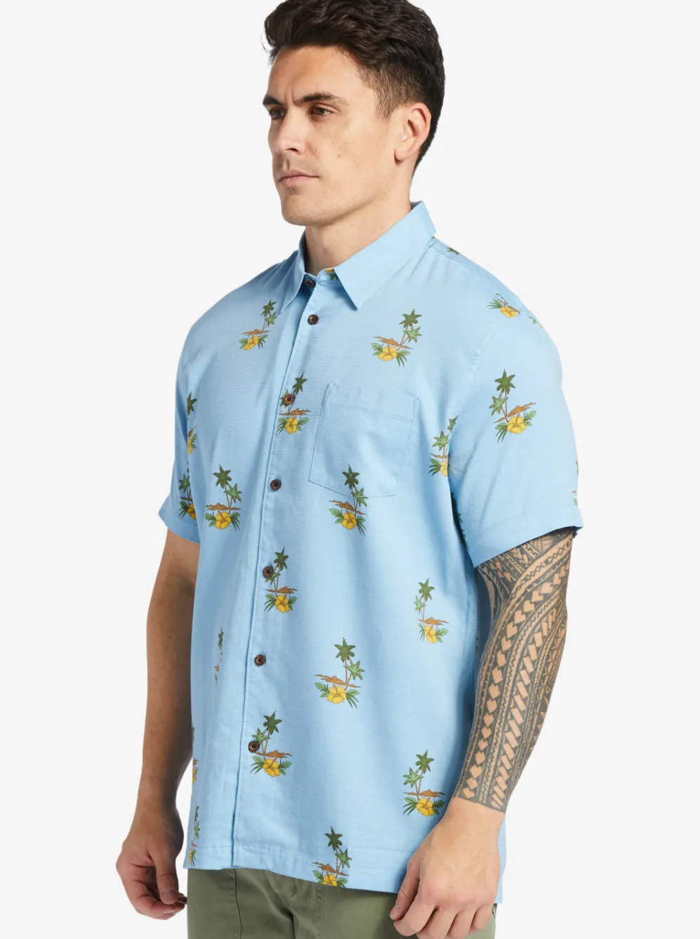 Quiksilver Shirts & Polos|Waterman Micronesia Woven Shirt Micronesia Dusk Blue