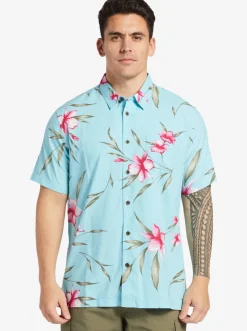 Quiksilver Shirts & Polos|Waterman Night Bloomer Woven Shirt Gulf Stream Night Bloomer