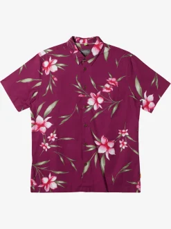 Quiksilver Shirts & Polos|Waterman Night Bloomer Woven Shirt Magenta Night Bloomer