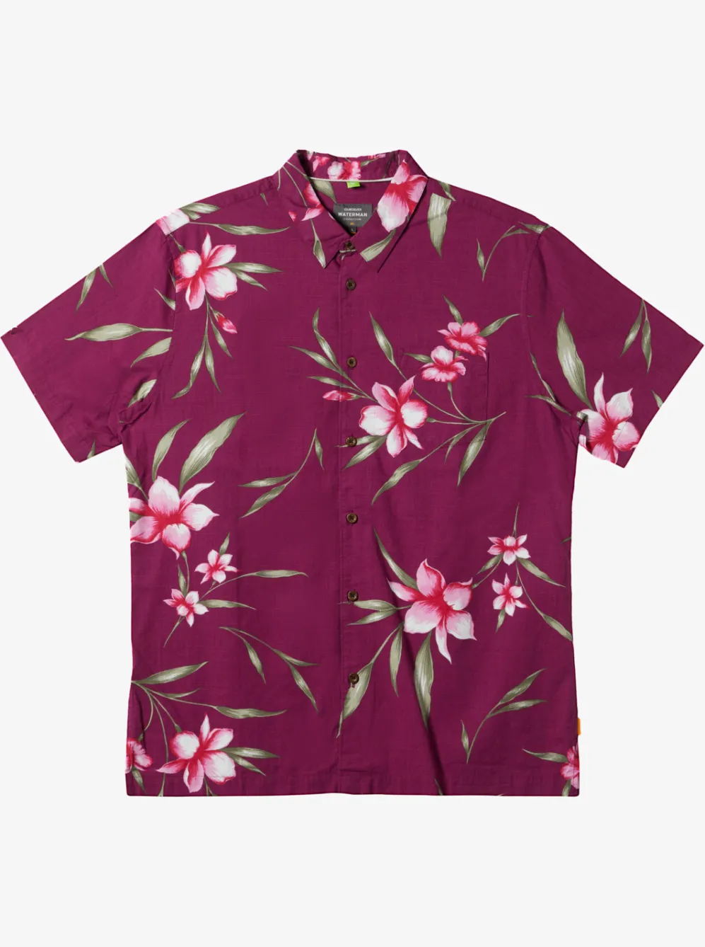 Quiksilver Shirts & Polos|Waterman Night Bloomer Woven Shirt Magenta Night Bloomer