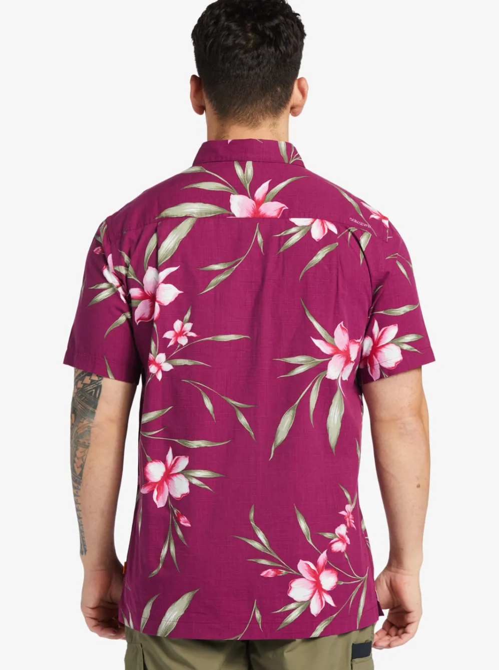 Quiksilver Shirts & Polos|Waterman Night Bloomer Woven Shirt Magenta Night Bloomer