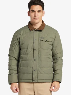 Quiksilver Jackets|Waterman Ocean Caves Lightweight Puffer Jacket Dusty Olive
