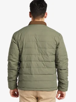 Quiksilver Jackets|Waterman Ocean Caves Lightweight Puffer Jacket Dusty Olive