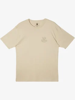 Quiksilver Tees|Waterman Outdoor Livin T-Shirt Brown Rice