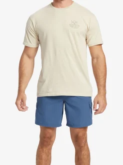 Quiksilver Tees|Waterman Outdoor Livin T-Shirt Brown Rice