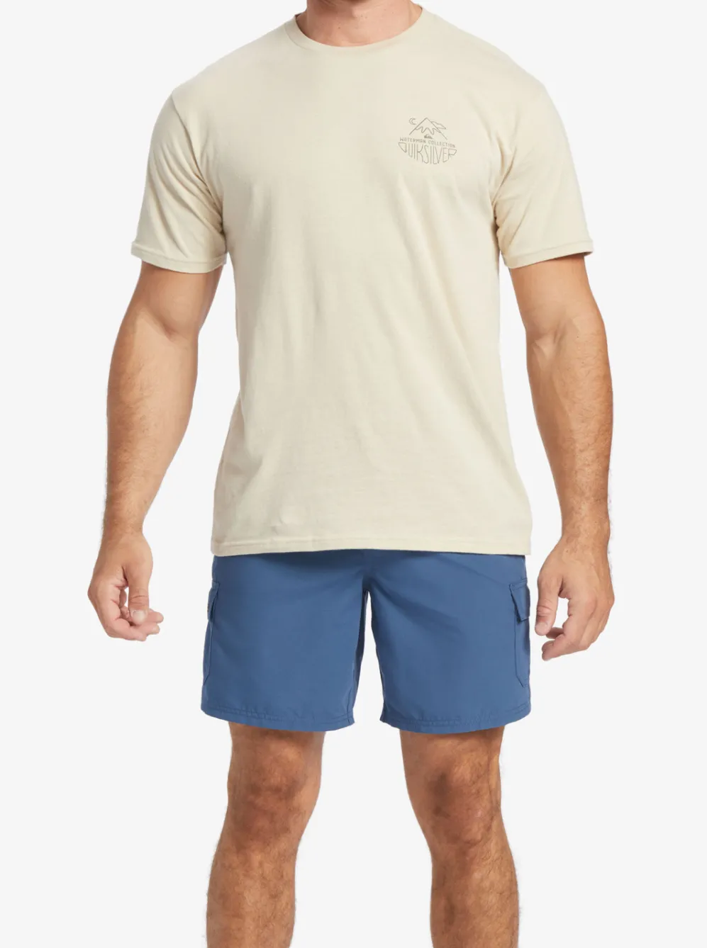 Quiksilver Tees|Waterman Outdoor Livin T-Shirt Brown Rice