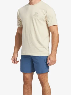 Quiksilver Tees|Waterman Outdoor Livin T-Shirt Brown Rice