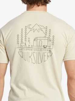 Quiksilver Tees|Waterman Outdoor Livin T-Shirt Brown Rice