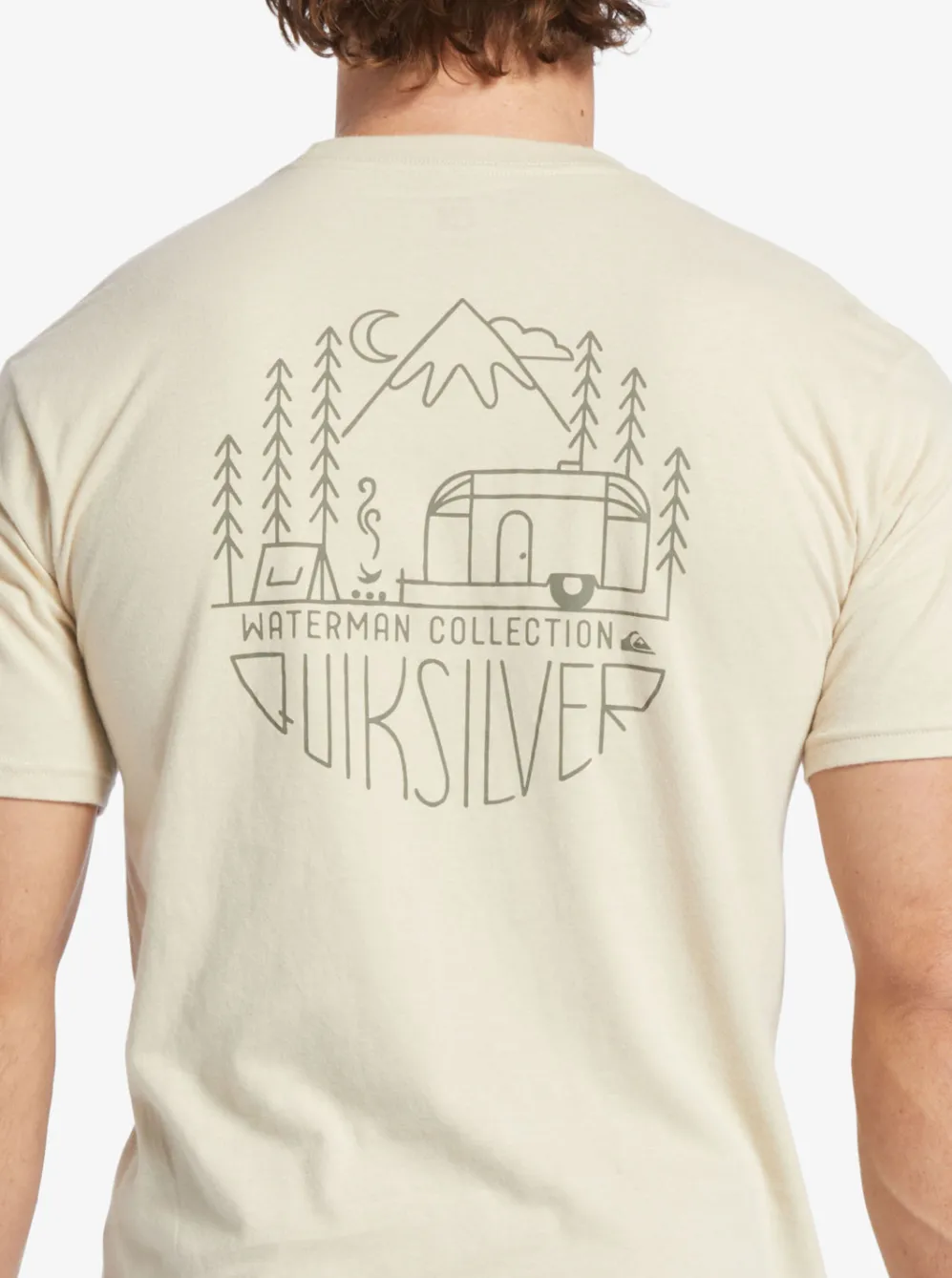 Quiksilver Tees|Waterman Outdoor Livin T-Shirt Brown Rice