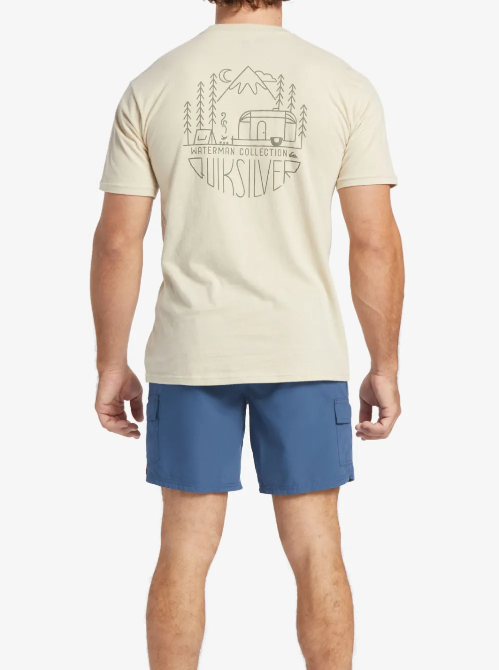 Quiksilver Tees|Waterman Outdoor Livin T-Shirt Brown Rice