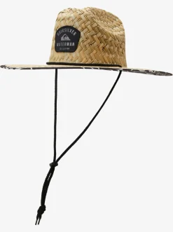 Quiksilver Hats|Waterman Outsider Straw Lifeguard Hat Black/ Jet Black