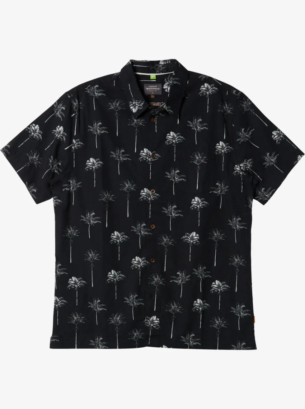 Quiksilver Shirts & Polos|Waterman Palm Friday Woven Shirt Black Palm Friday