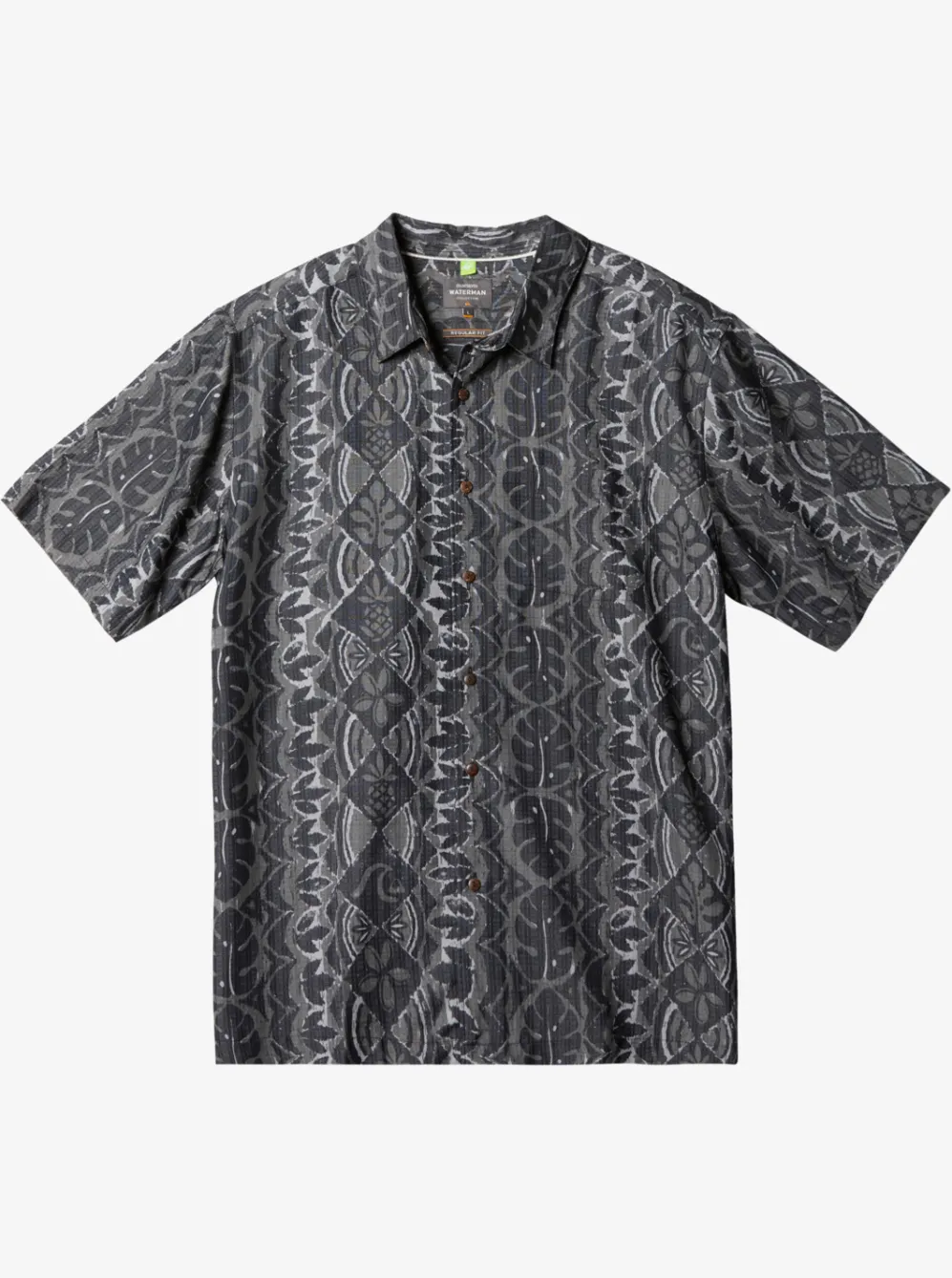 Quiksilver Shirts & Polos|Waterman Paradise Day Short Sleeve Shirt Black Paradise Bay