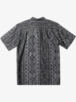 Quiksilver Shirts & Polos|Waterman Paradise Day Short Sleeve Shirt Black Paradise Bay