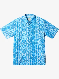 Quiksilver Shirts & Polos|Waterman Paradise Day Short Sleeve Shirt Directoire Blue Paradise Bay