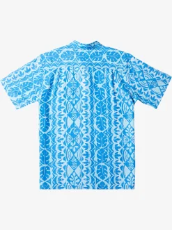 Quiksilver Shirts & Polos|Waterman Paradise Day Short Sleeve Shirt Directoire Blue Paradise Bay